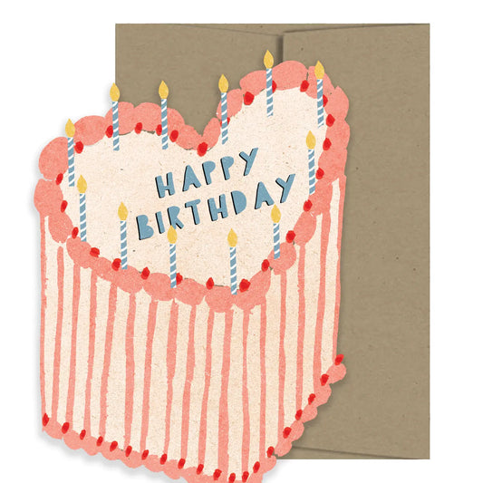 Heart Cake Birthday Collection - Die Cut Card