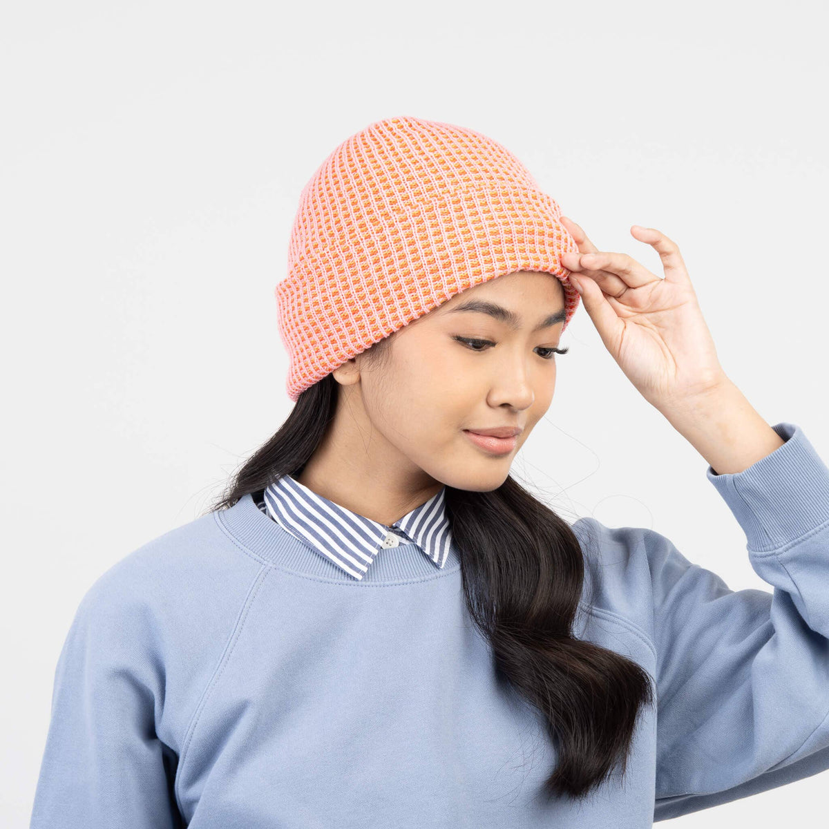 Simple Grid Knit Beanie - Several Colors
