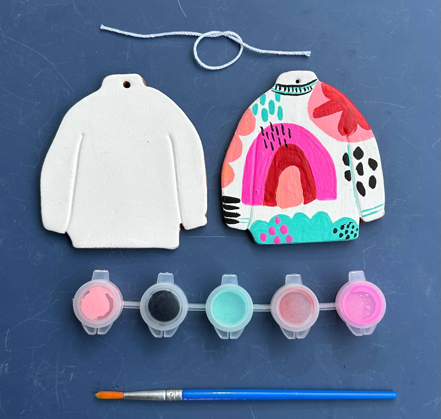 DIY Ceramic Ornament Kit – Holiday Sweater – Festive