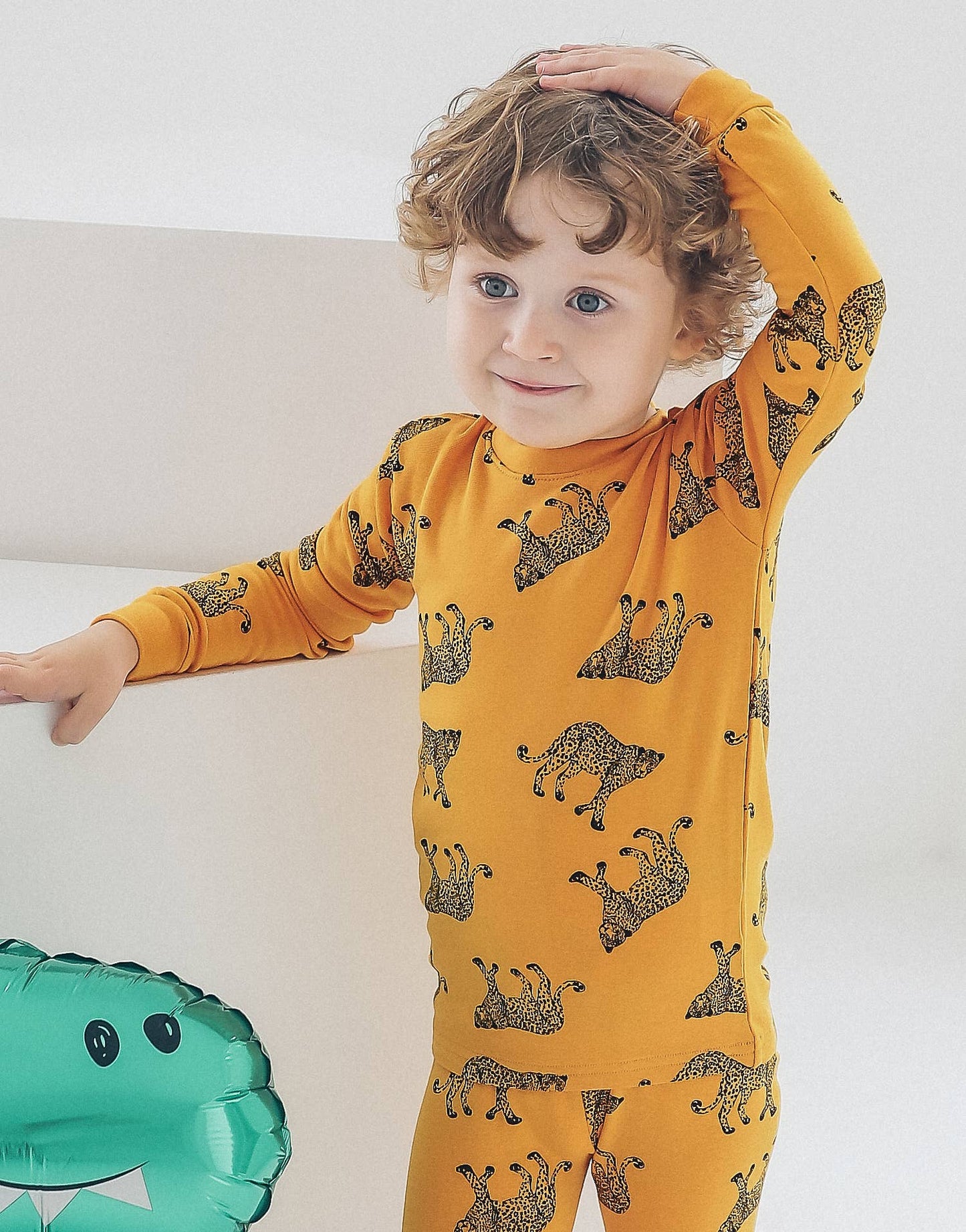 Orange Cheetah Long Sleeve PJs