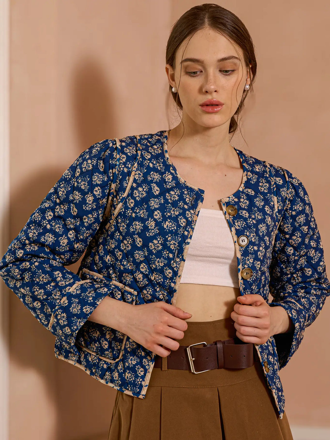 Vintage-Style Quilted Jacket