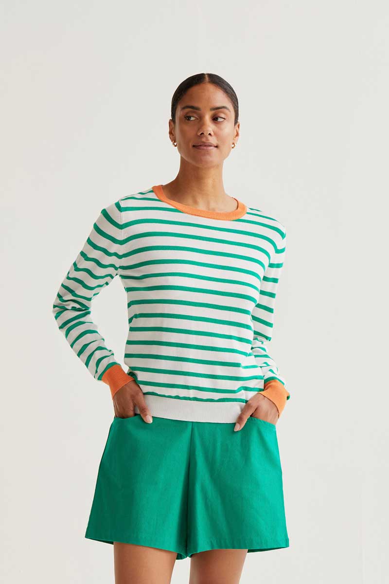 Striped Sweater - Green
