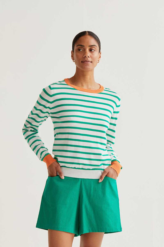 Striped Sweater - Green