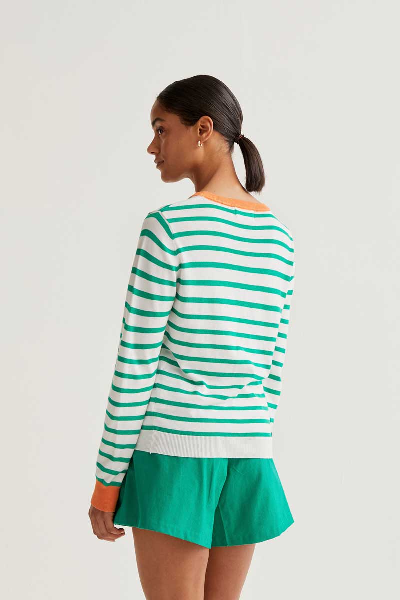 Striped Sweater - Green