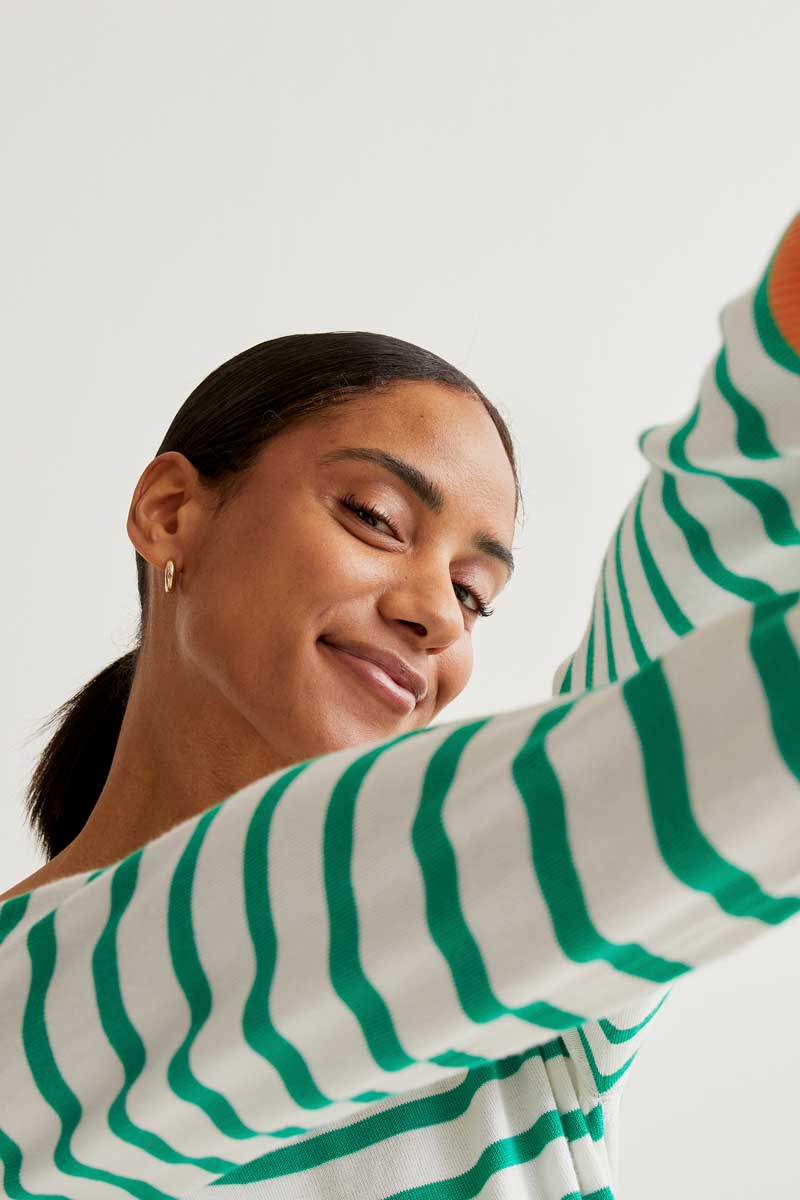 Striped Sweater - Green