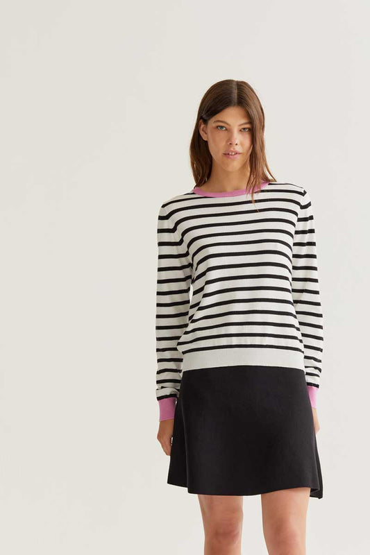 Striped Sweater - Black/White