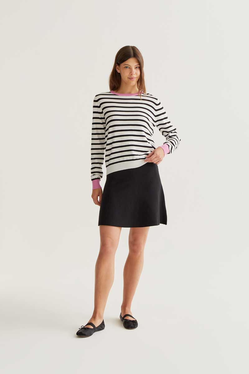 Striped Sweater - Black/White