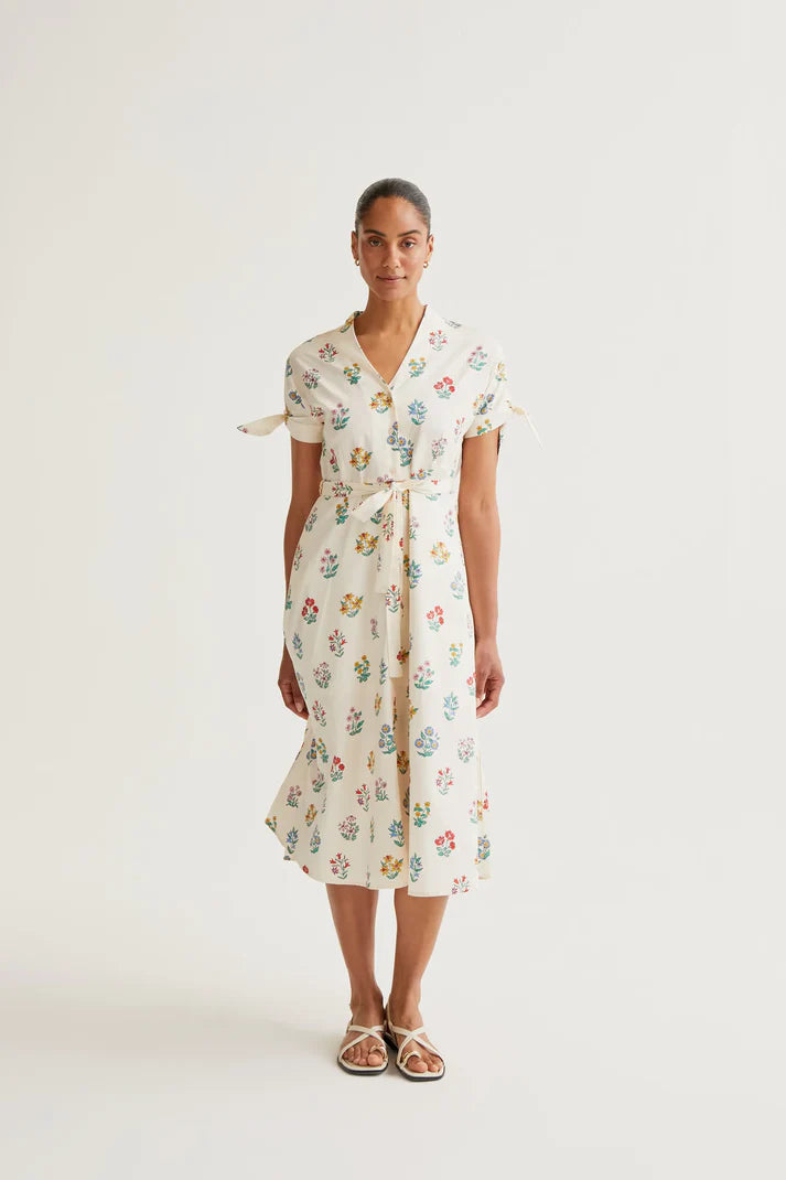 Gardener Print Midi Dress