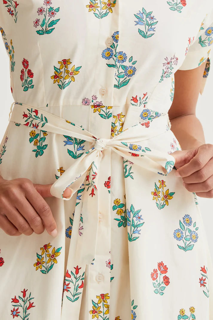 Gardener Print Midi Dress