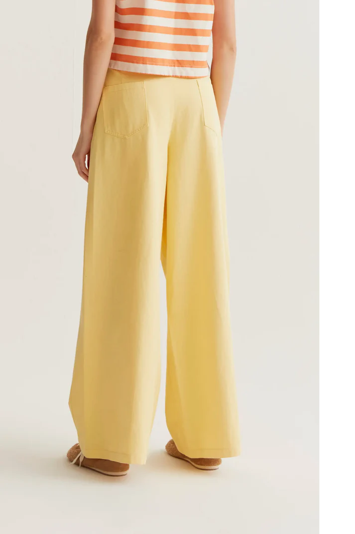 Yellow Wide Leg Trousers