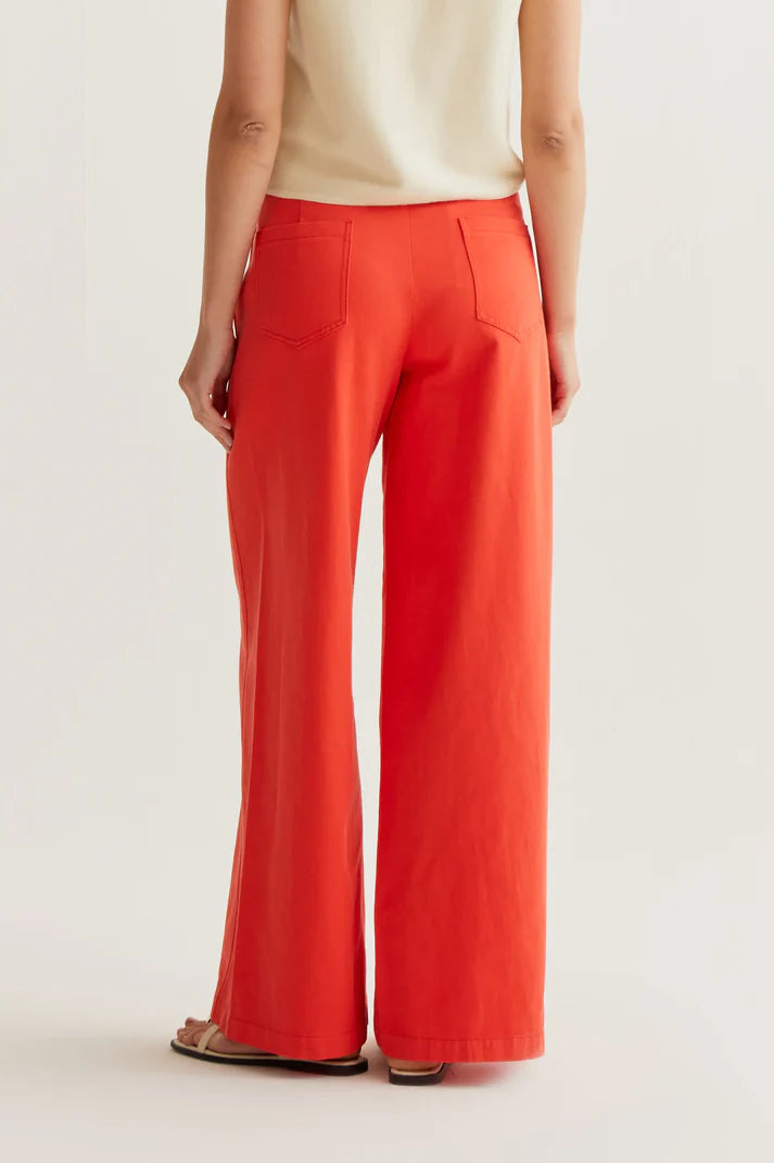 Red Wide Leg Trousers