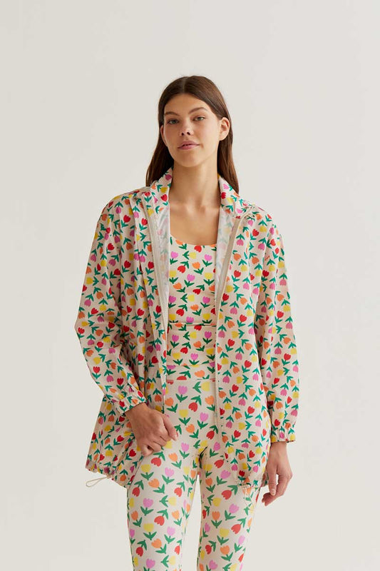Tulip Print Windbreaker