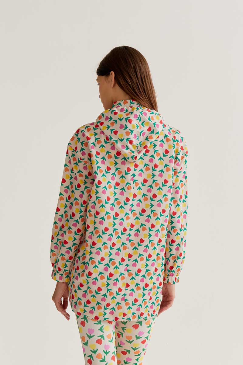 Tulip Print Windbreaker