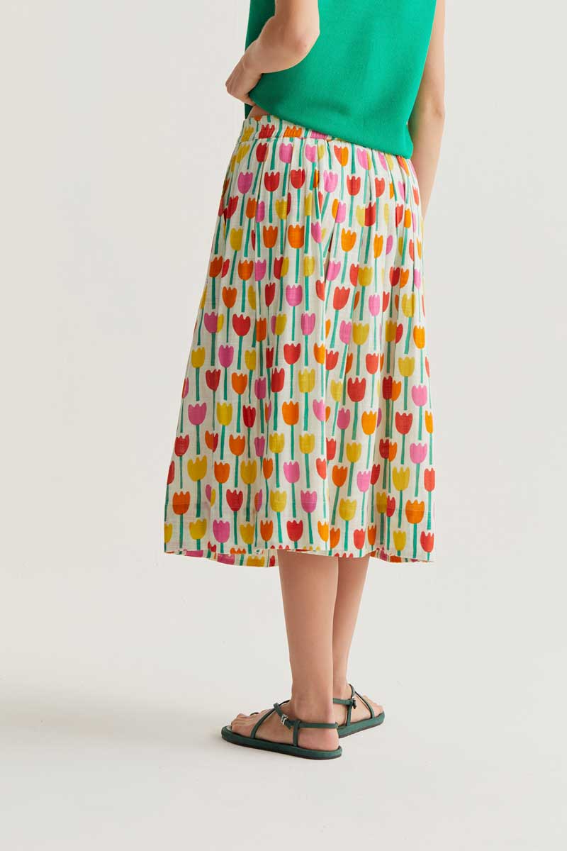 Tulip Print Skirt