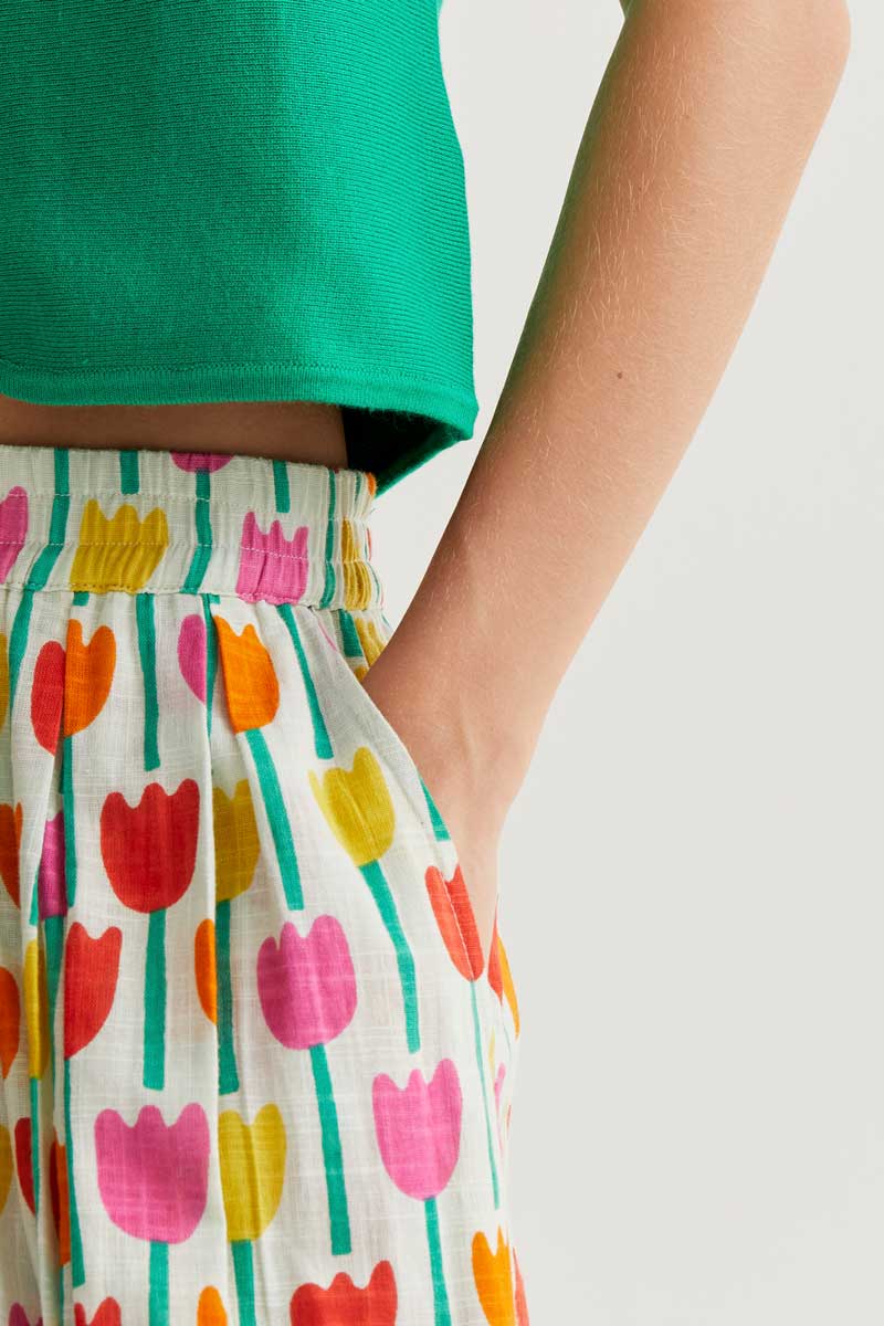 Tulip Print Skirt