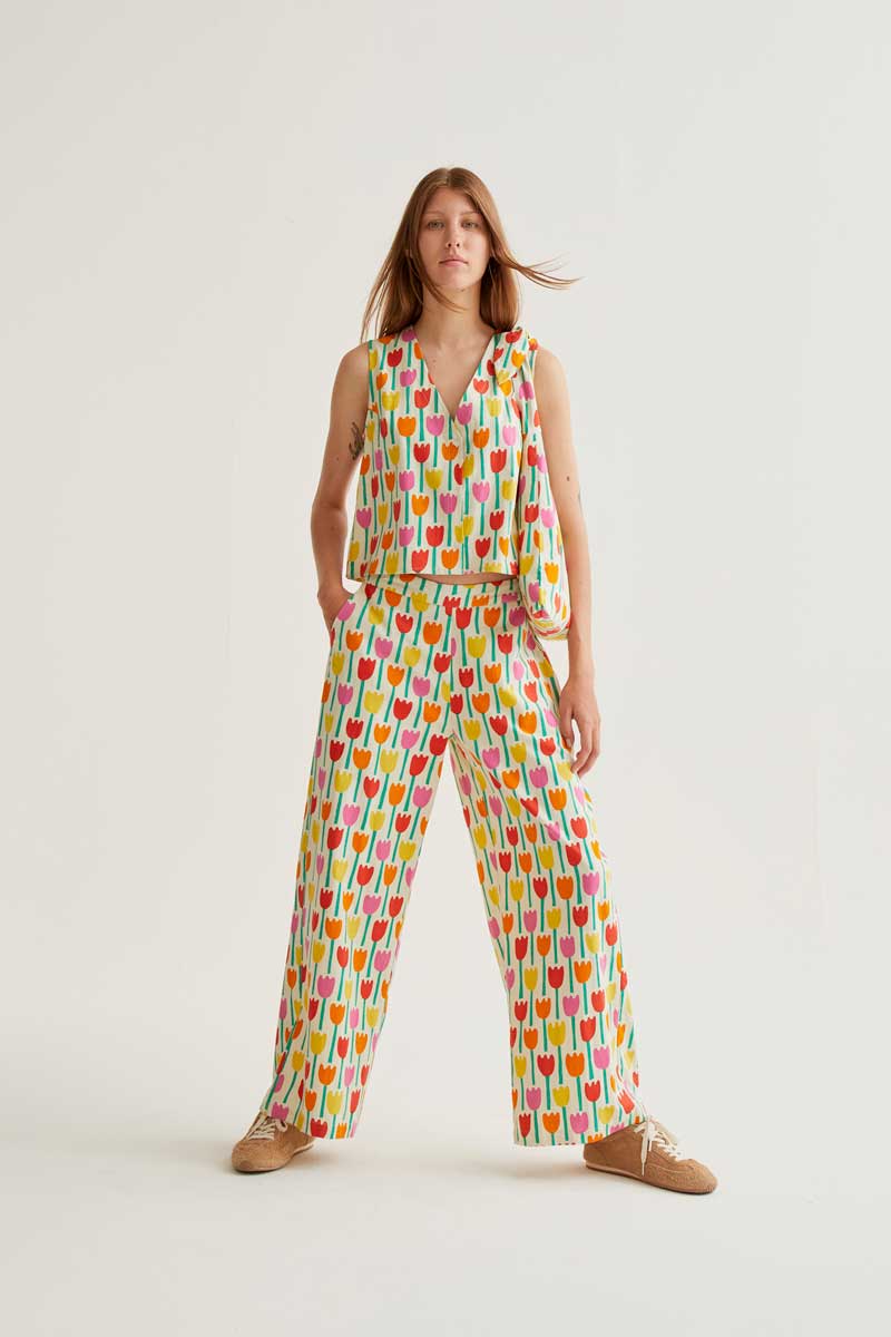 Tulip Print Pants