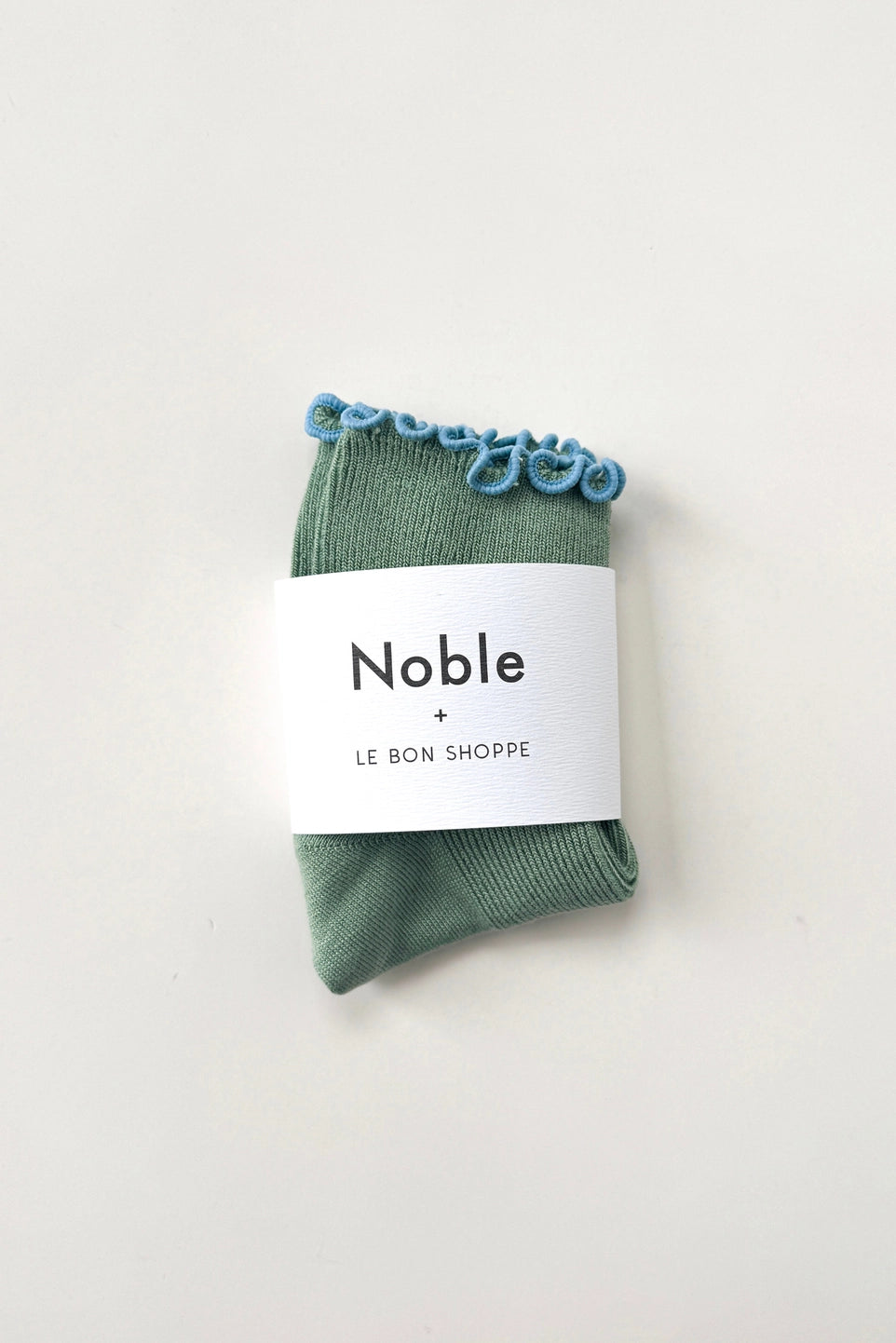The Petite Ruffled Modal Socks - Sea Glass/Powder Blue