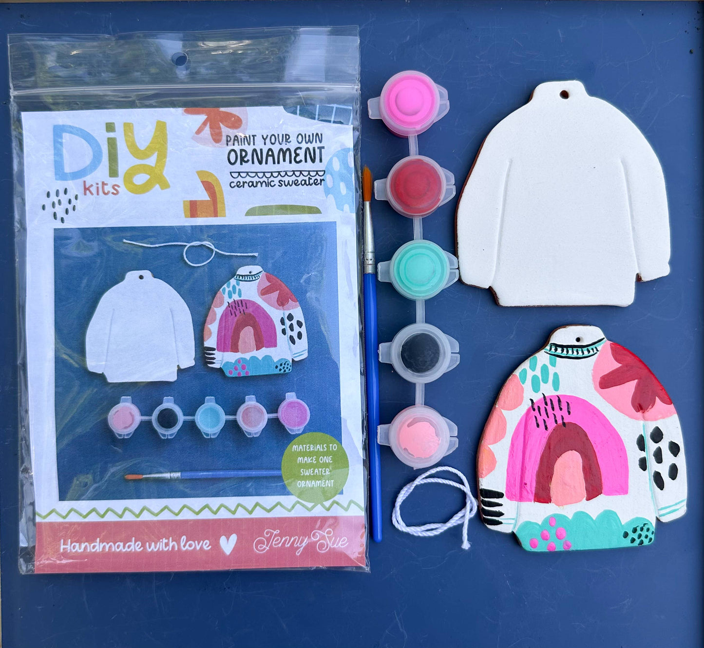 DIY Ceramic Ornament Kit – Holiday Sweater – Festive
