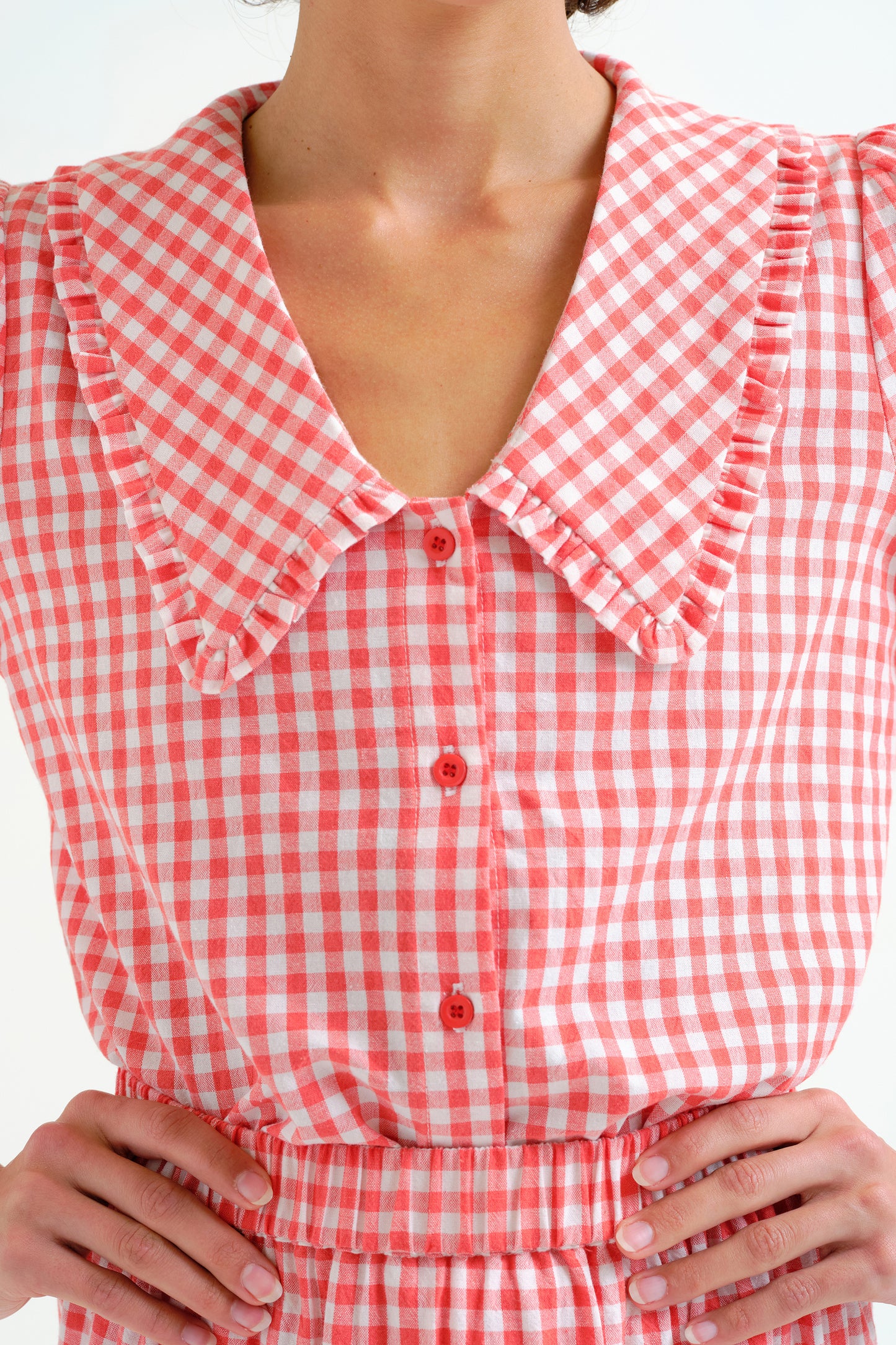 Gingham Button-Front Shirt