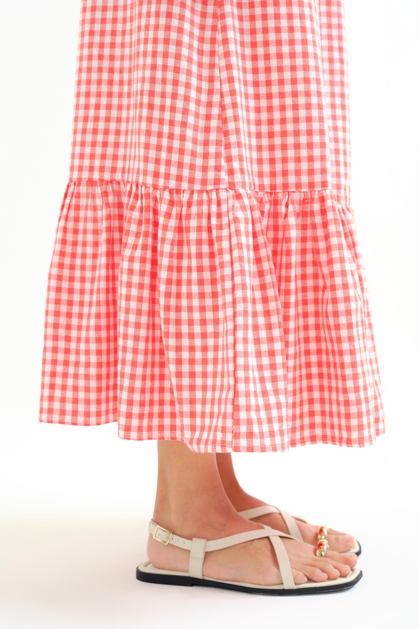 Long Gingham Skirt