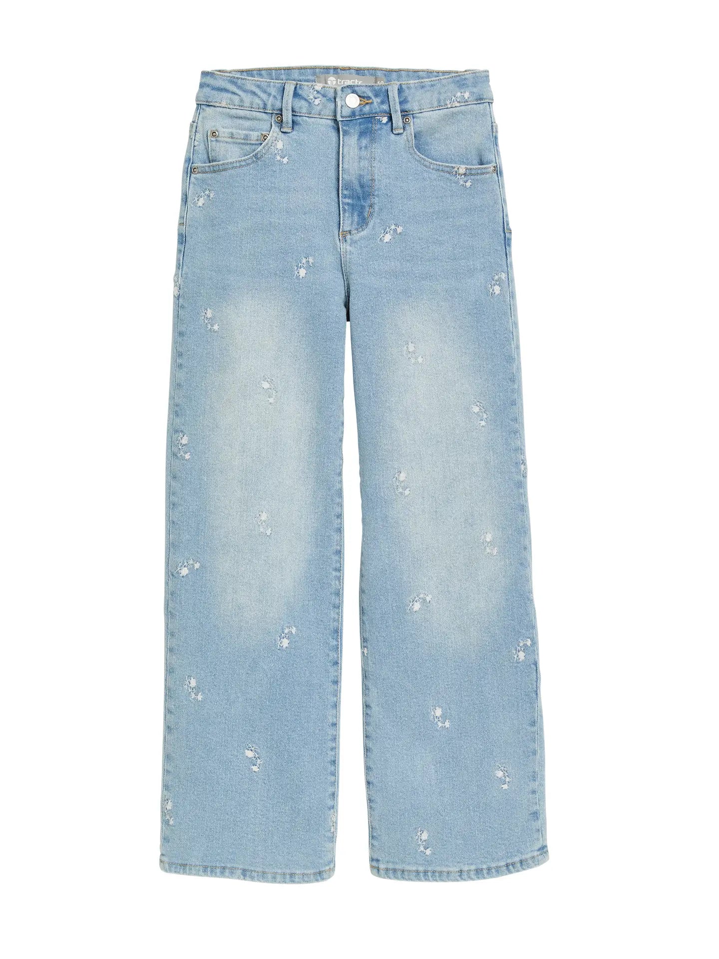 Girls-Basic Wide LEG Jean