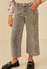 Load image into Gallery viewer, Washed Leopard Print Relaxed Fit Denim Jeans
