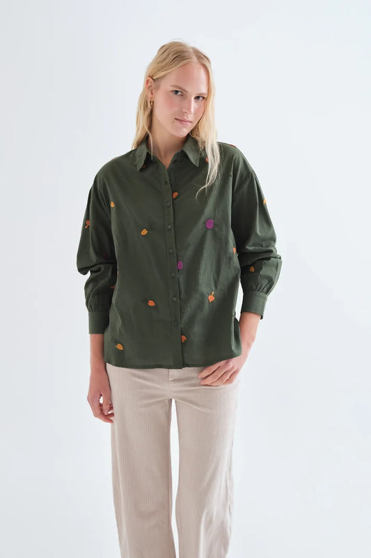 Vegtable Embroidery Shirt