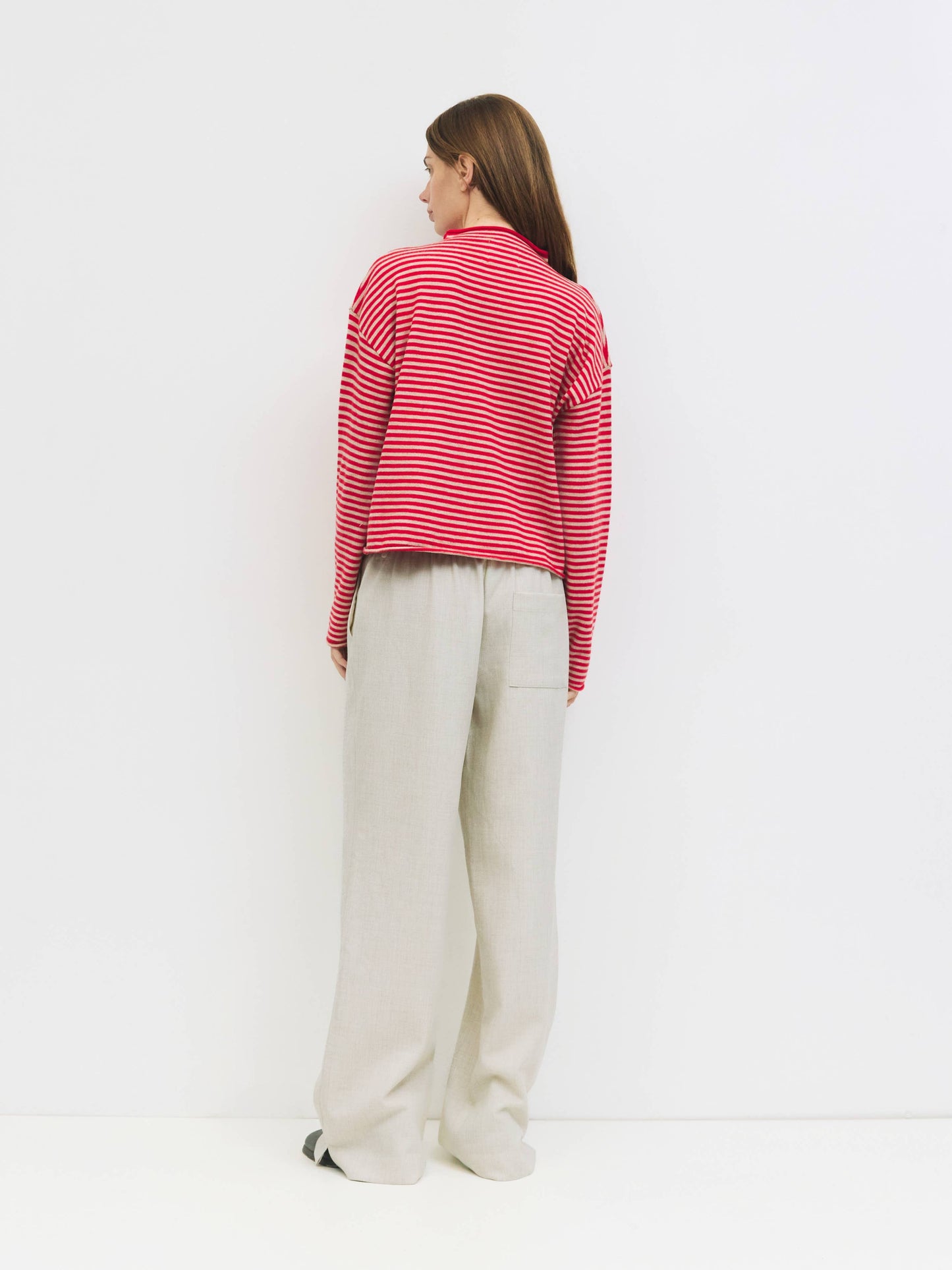 Striped Button-Down Cardigan