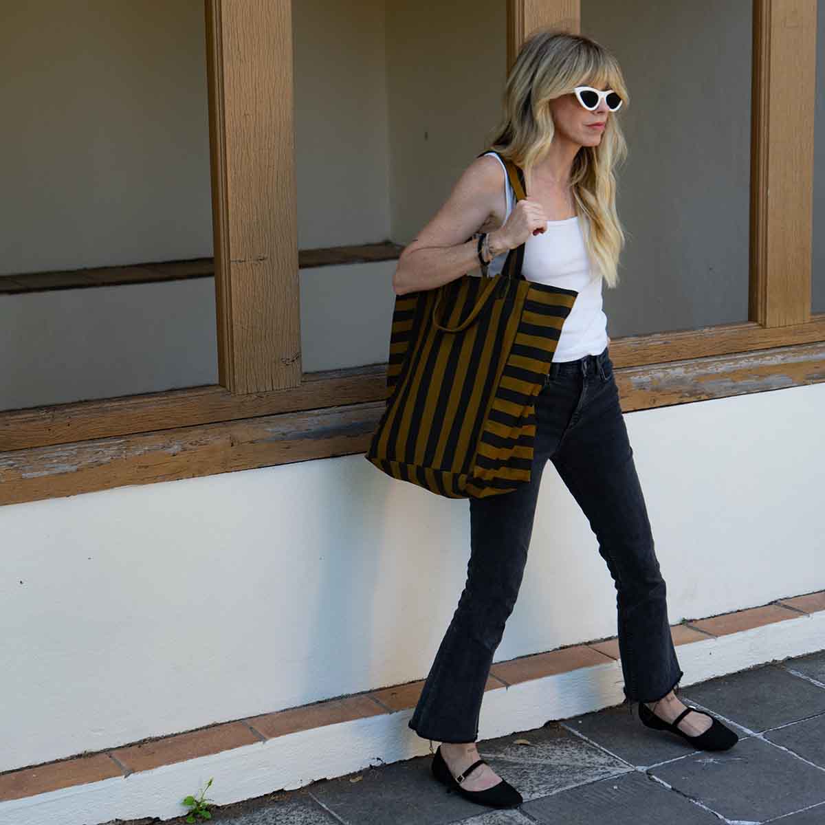 Elisabeth Tote Bag - Cumin Stripe