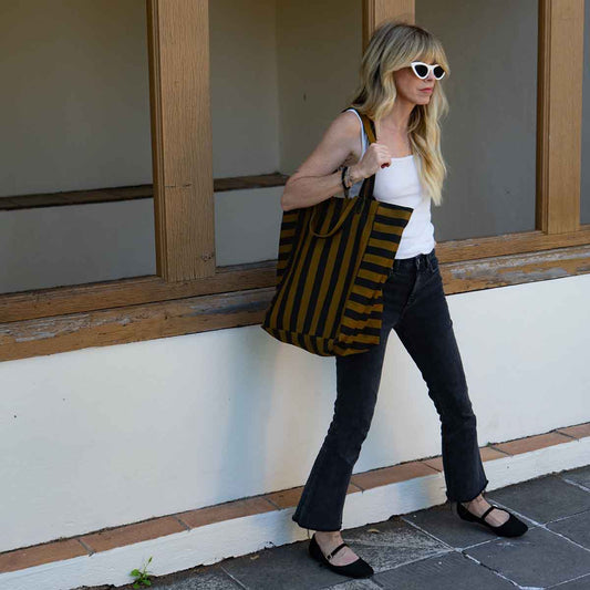 Elisabeth Tote Bag - Cumin Stripe