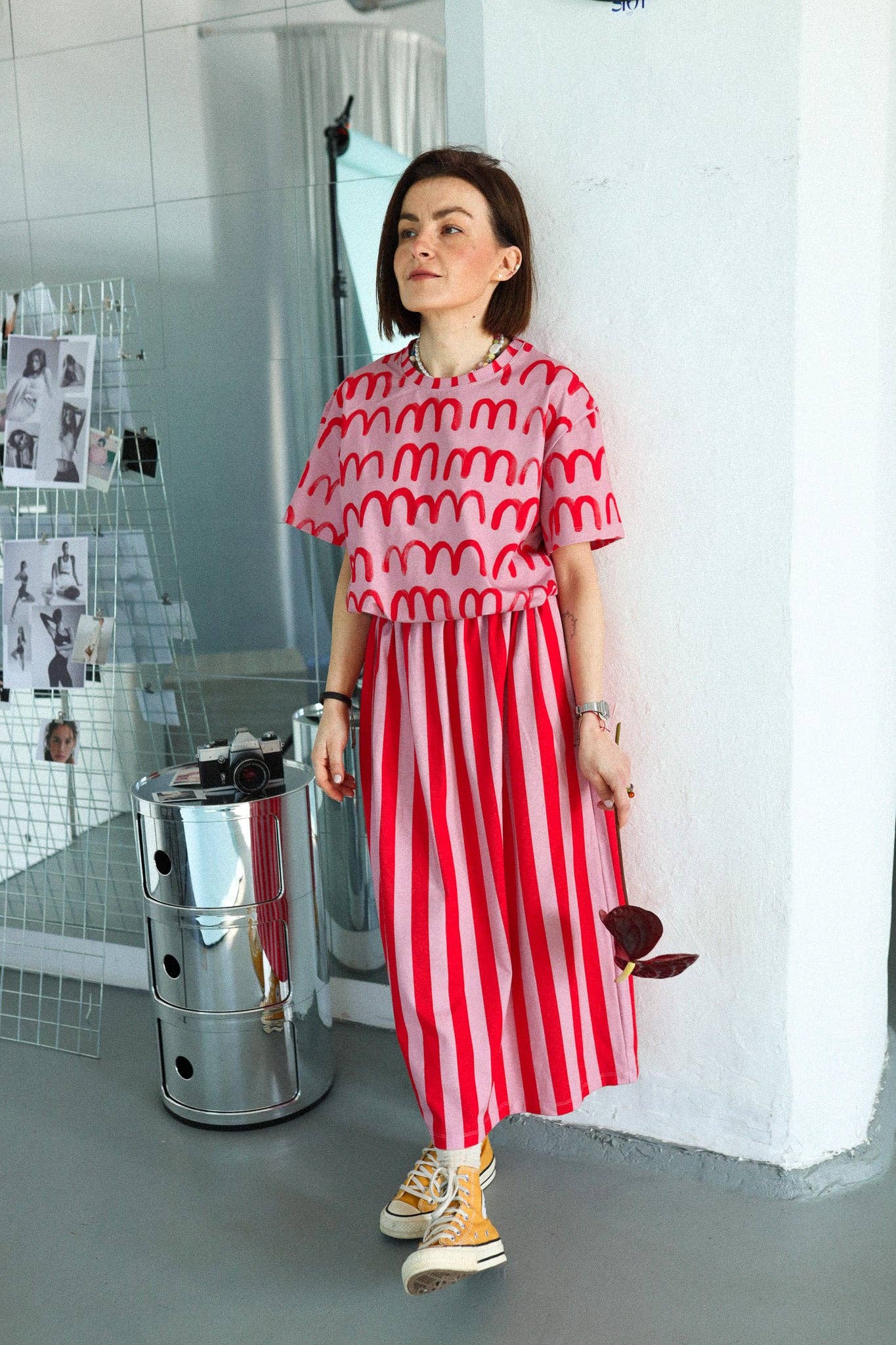 Red Stripe Skirt