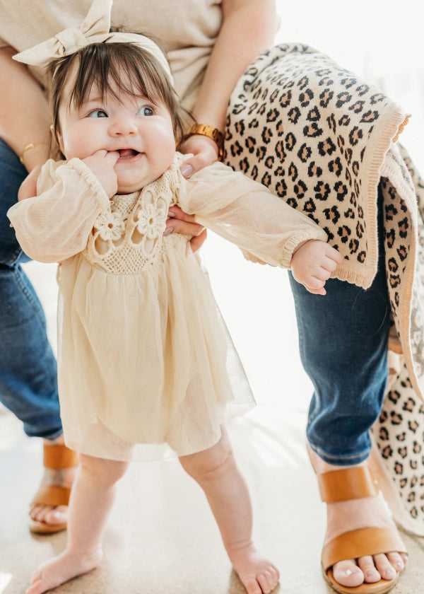 Thalia Crochet Lace Tutu Romper & Headband