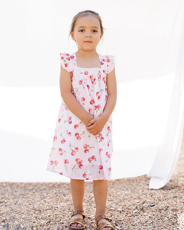 Cherry Stripe Cruise Dress