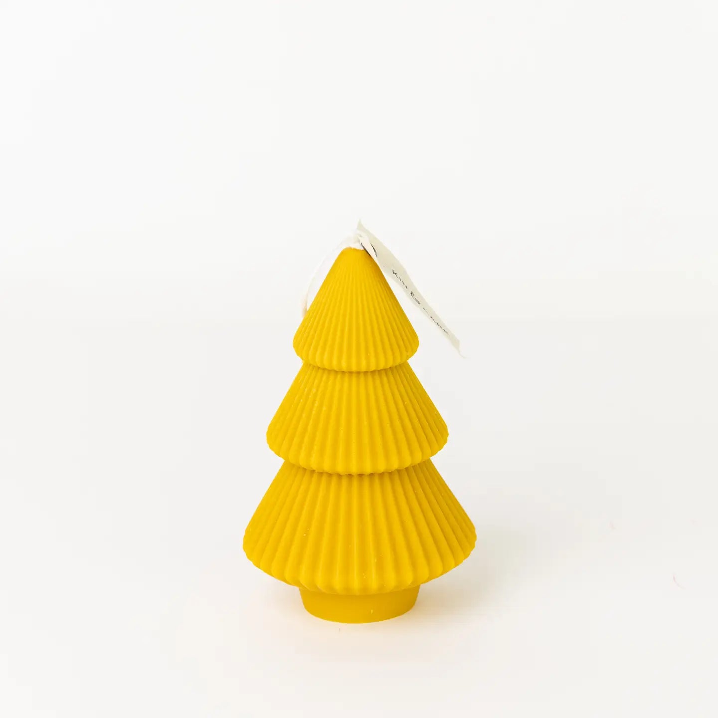 Ribbed Xmas Tree Candle - Several Colors