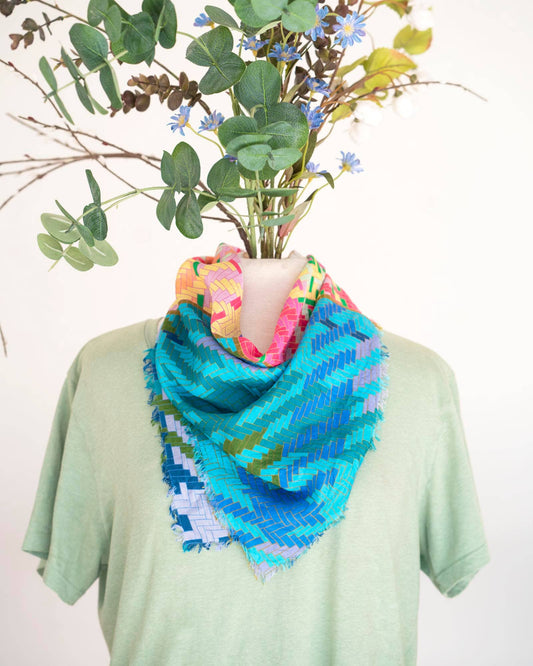Spring in the Mountains Tartan & Tweed - Silk Bandana Scarf
