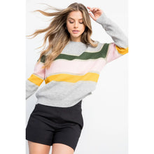 Load image into Gallery viewer, Colorblock Metallic Sweater
