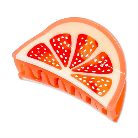 Mini Grapefruit Slice Hair Claw Clip