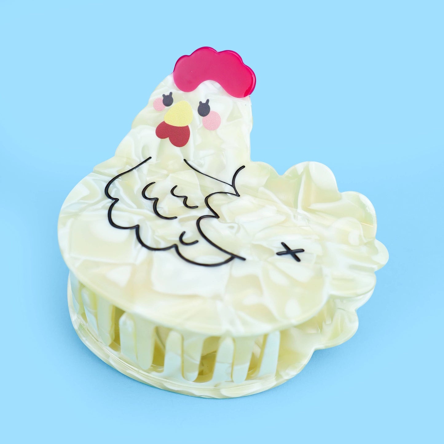 Chicken Butt, Hair Claw, Guess What, Funny, Cute, Hair Clip