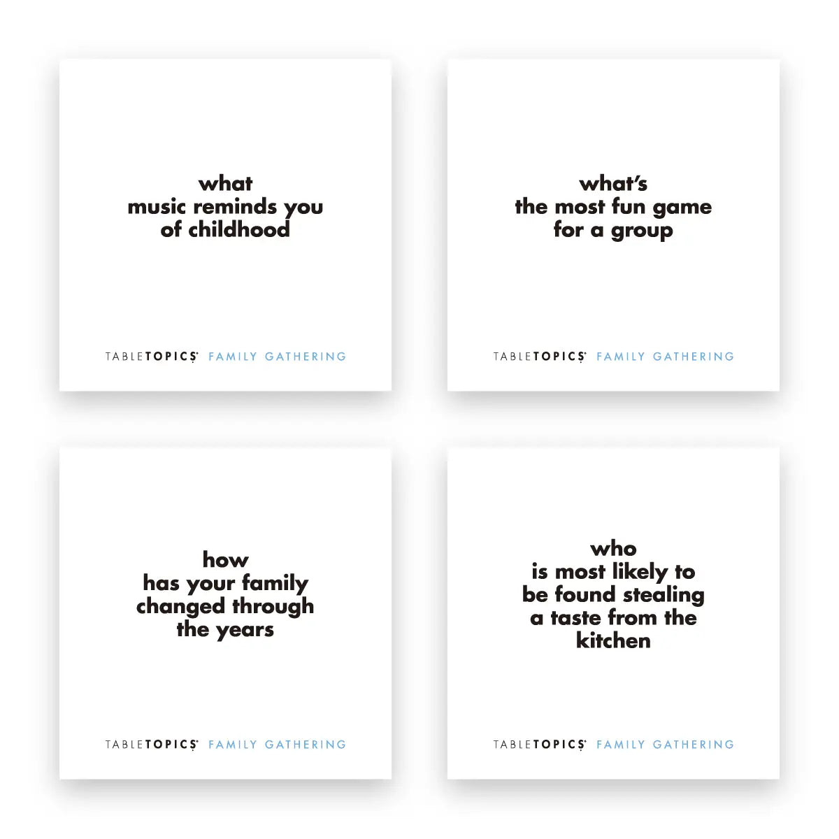 Tabletopics Family Gathering - Conversation Starter Game