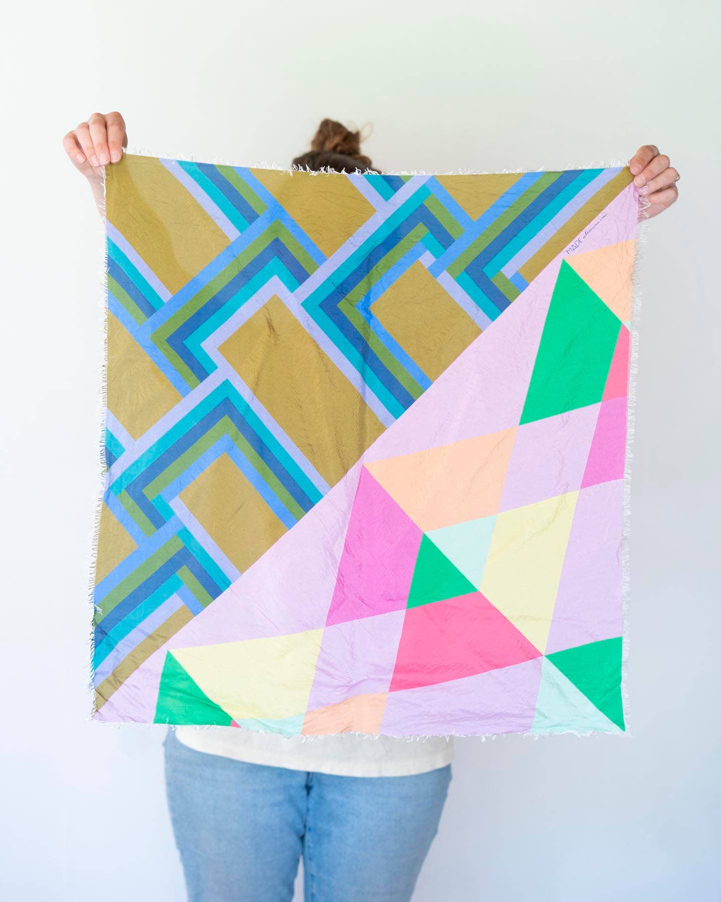 Spring in the Mountains - Diamonds - Pure Silk Bandana Scarf