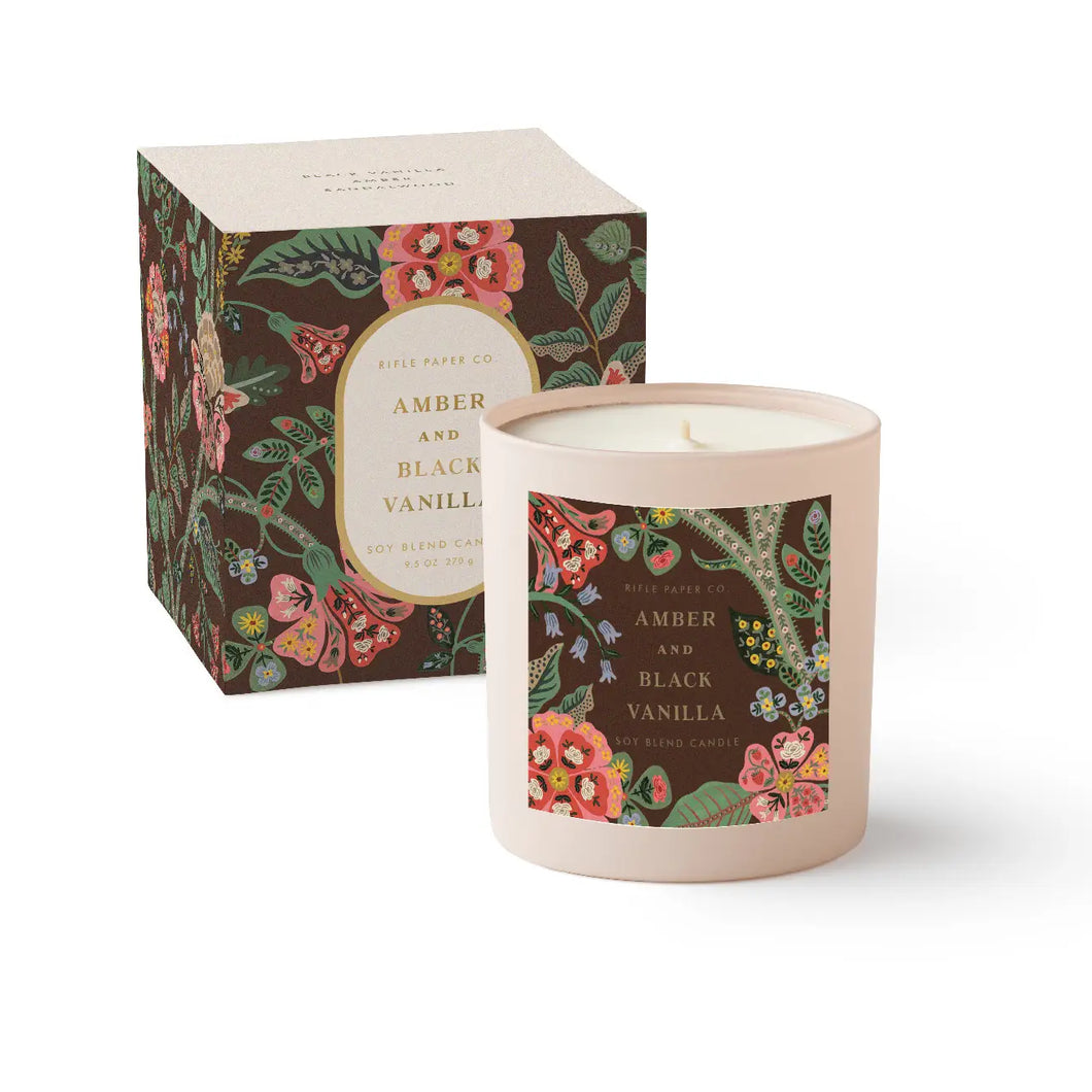 Gracie Amber and Black Vanilla Candle