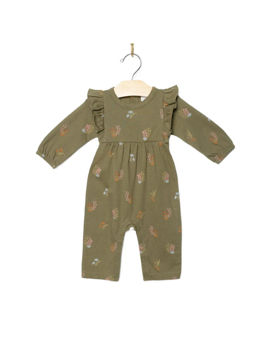 Long Flutter Romper- Lichen Mushrooms
