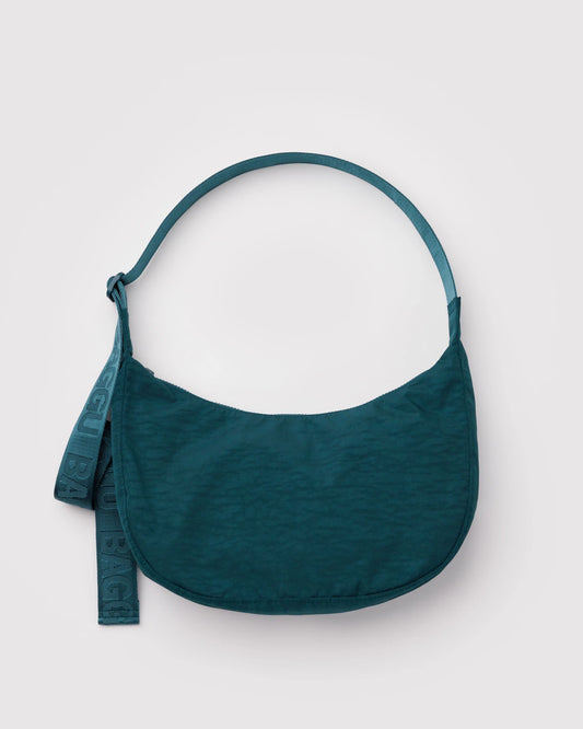 Medium Nylon Baggu Crescent Bag - Deep Sea