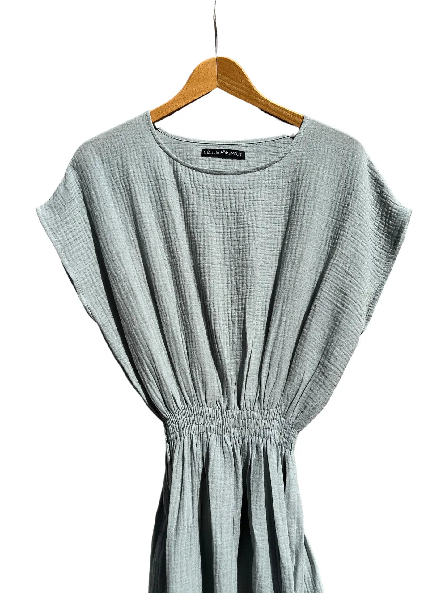 Magnolia Dress in Organic Cotton Muslin - Sage Green