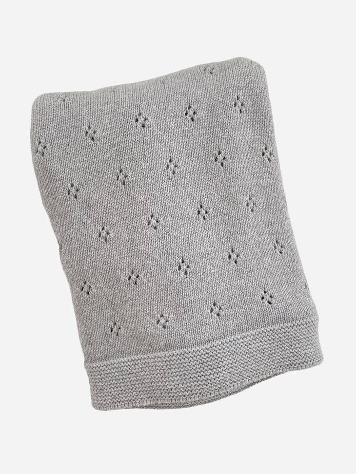 Heirloom Pique Blanket - Grey
