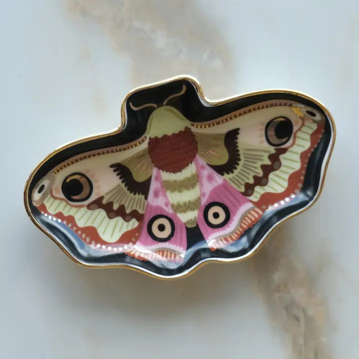 Porcelain Trinket Dish | Moon Moth