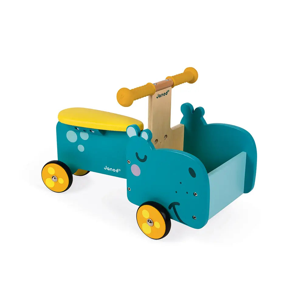 Hippo Ride-On Wooden Toy