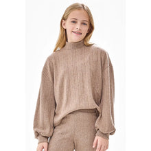 Load image into Gallery viewer, Mock Neck Cable Knit Sweater
