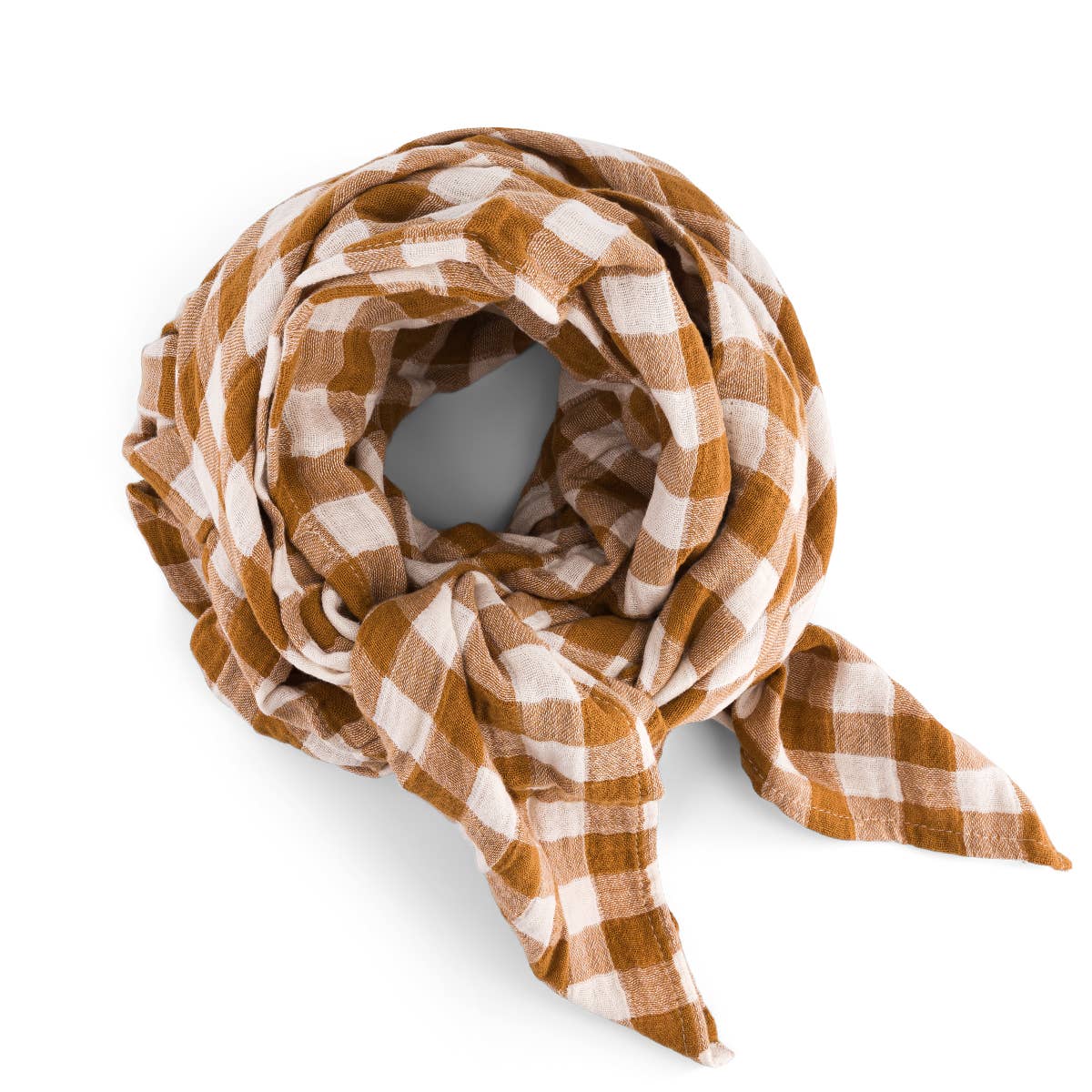 Bianca Scarf - Gingham Caramel