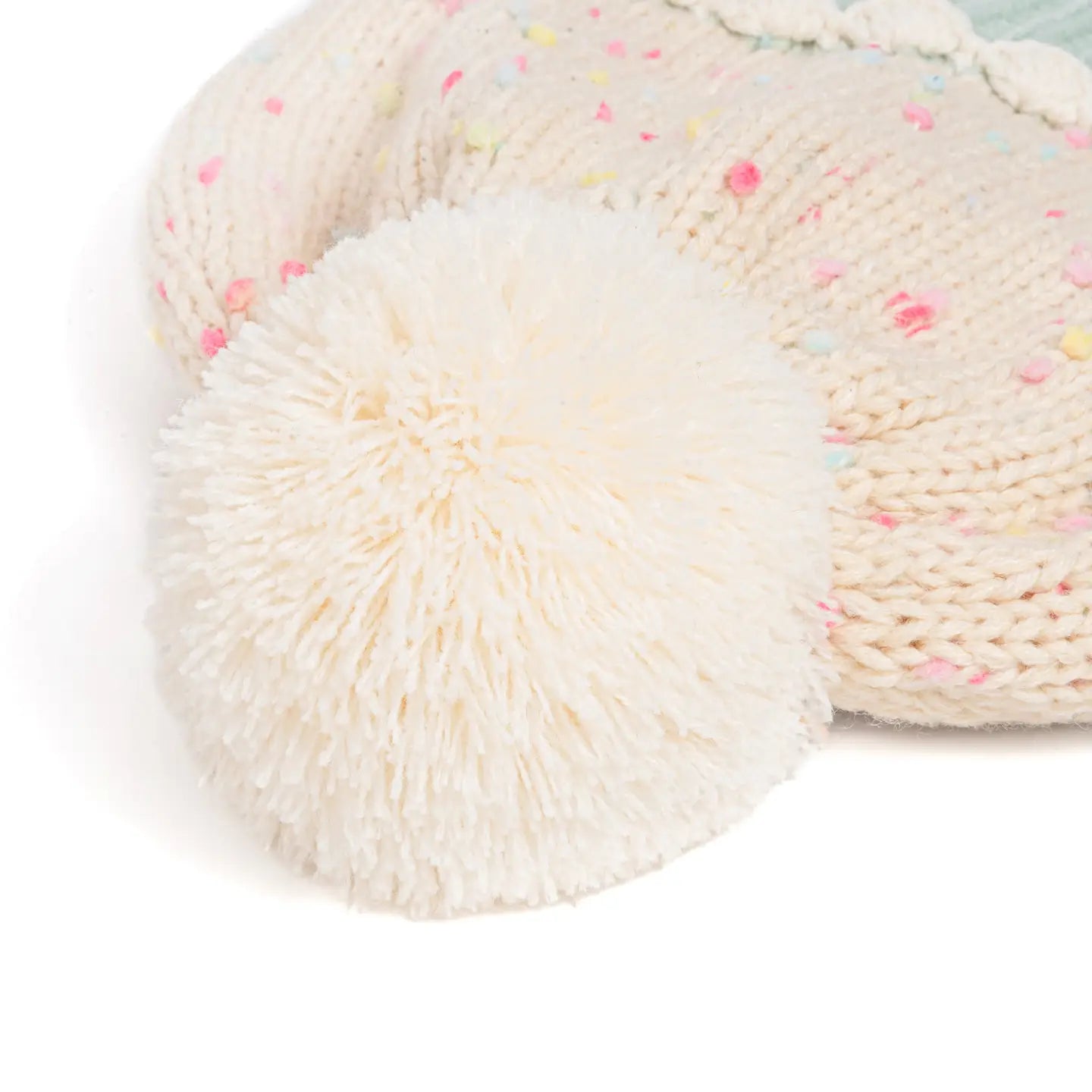 Girls Pastel Cupcake Knit Winter Hat